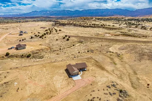 Aeriel view of home / property